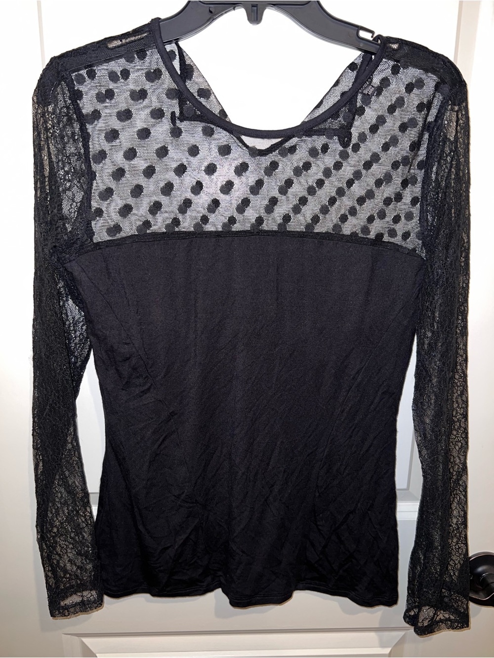 Victoria’s secret black lace shirt size M